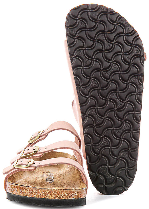 Birkenstock Florida-sandalen | roze nubuckleer voor dames – normale pasvorm