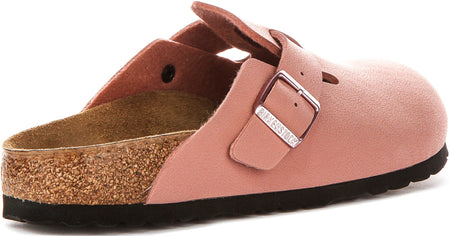 Birkenstock Boston Clogs | Pink Birko-Flor for Kids - Narrow Fit