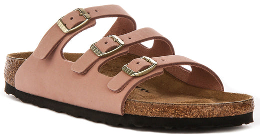 Birkenstock Florida sandalen | Roze kenmerkend Birkenstock-bovenmateriaal voor dames - Smalle pasvorm