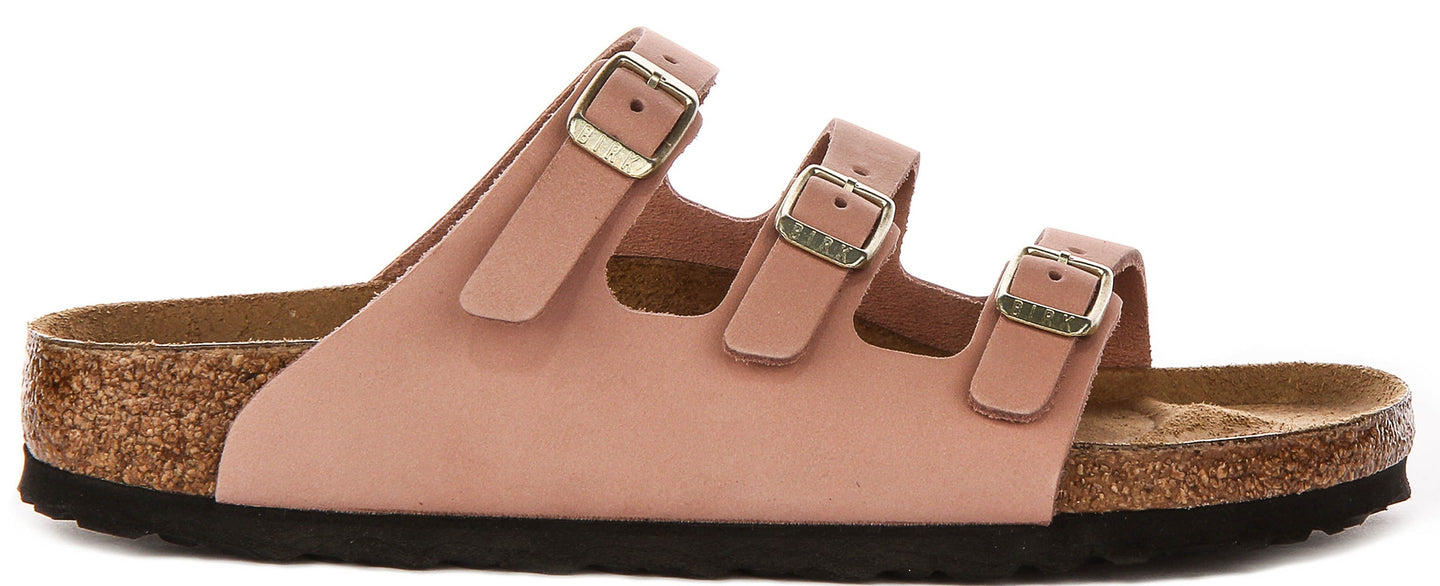 Birkenstock Florida sandalen | Roze kenmerkend Birkenstock-bovenmateriaal voor dames - Smalle pasvorm