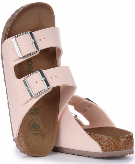 Birkenstock Arizona-sandalen | Roze Birkibuc - veganvriendelijk voor dames