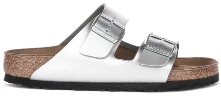 Sandali Birkenstock Arizona | Birko-Flor argento per donna - Vestibilità regolare