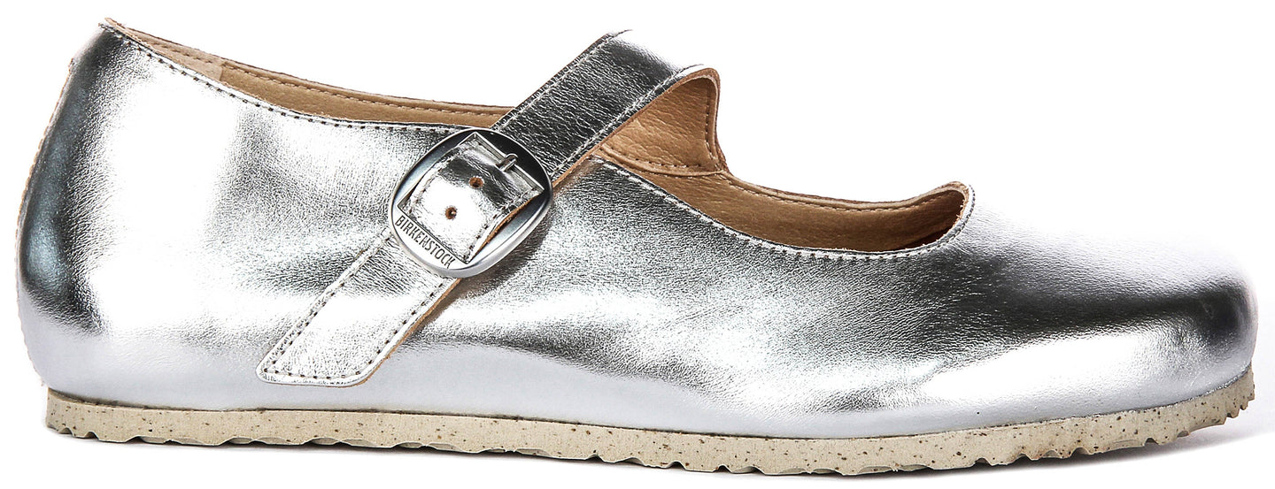 Birkenstock Tracy Shoes | Silver signature Birkenstock upper material for Men and Women