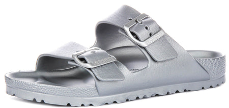 Sandales Birkenstock Arizona | en EVA argenté pour hommes et femmes – largeur étroite