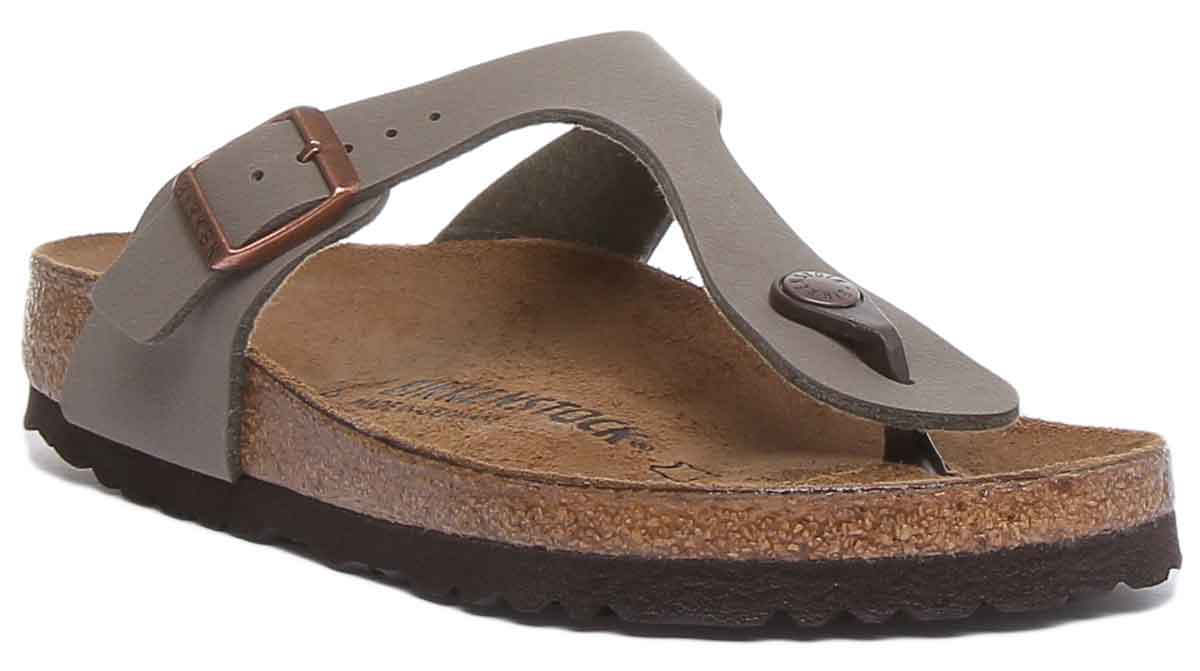 Birkenstock Gizeh sandalen | steenkleurig Birko-Flor voor dames