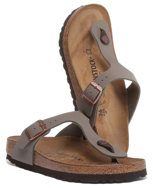 Birkenstock Gizeh sandalen | steenkleurig Birko-Flor voor dames