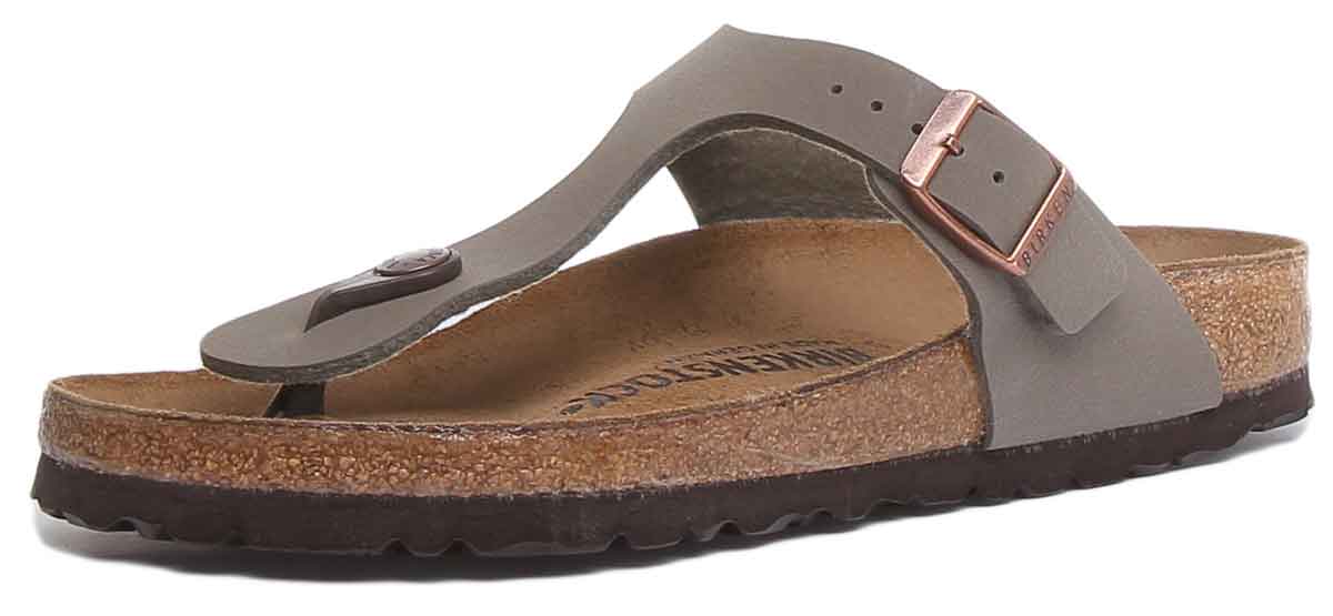 Birkenstock Gizeh sandalen | steenkleurig Birko-Flor voor dames