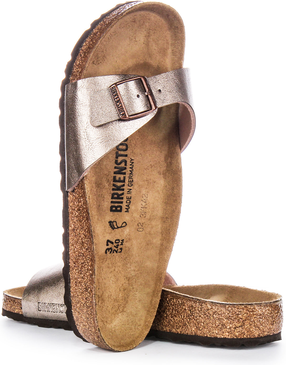 Sandali Birkenstock Madrid | Birko-Flor color tortora da donna