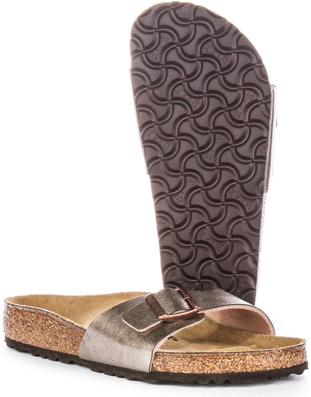 Sandali Birkenstock Madrid | Birko-Flor color tortora da donna