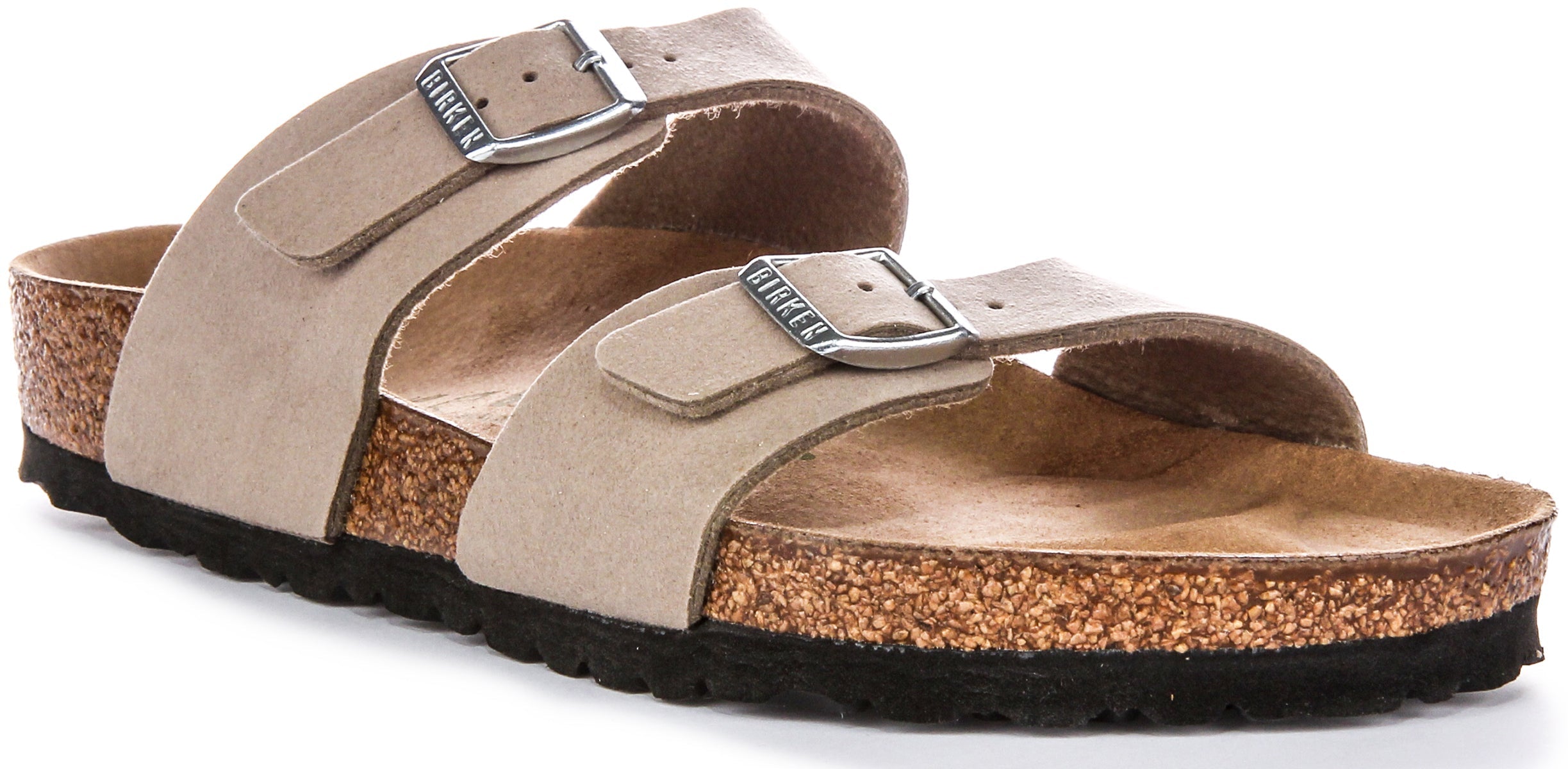 Sabots Birkenstock Sydney | Birko-Flor taupe - vegan pour femmes