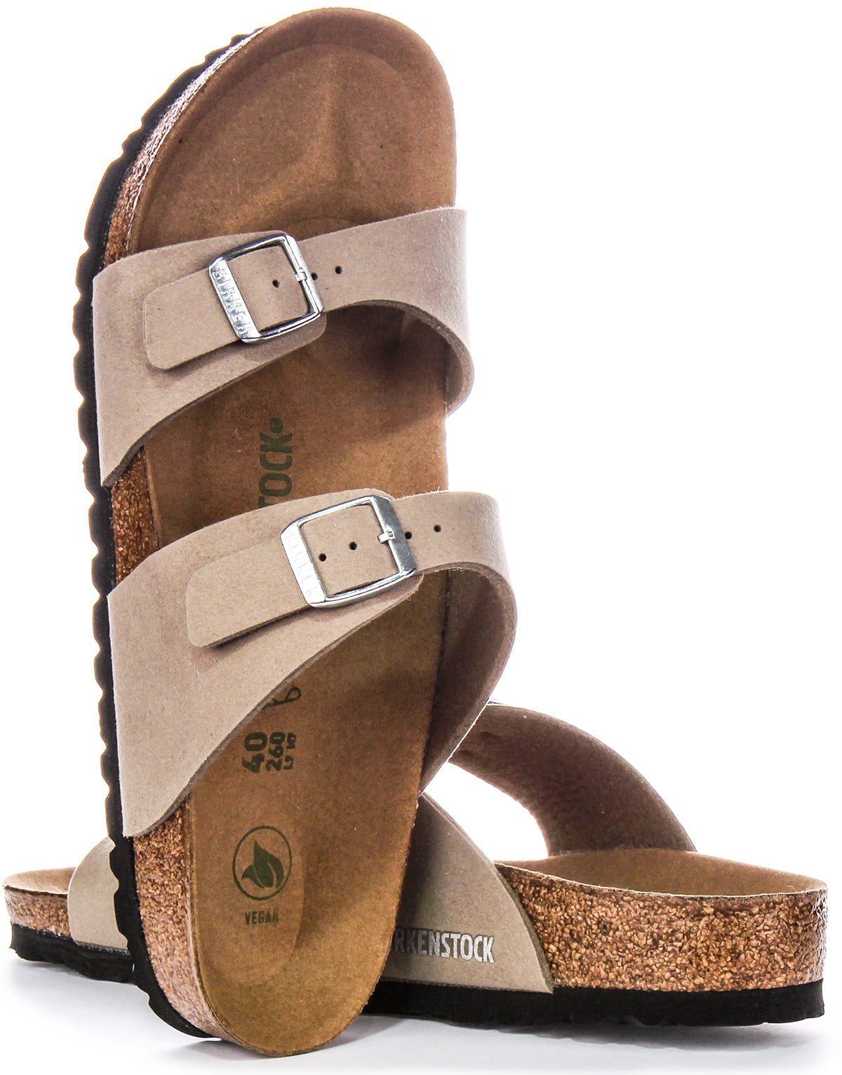 Sabots Birkenstock Sydney | Birko-Flor taupe - vegan pour femmes