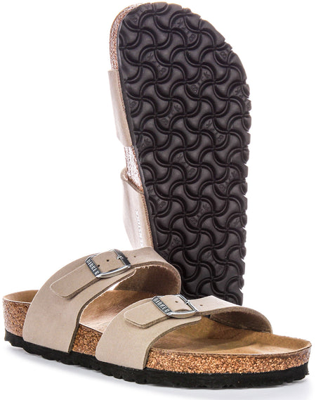 Sabots Birkenstock Sydney | Birko-Flor taupe - vegan pour femmes