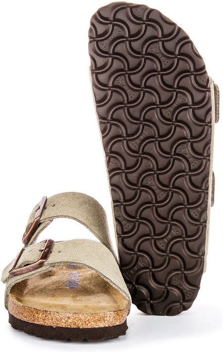 Birkenstock Arizona sandalen | Taupe suèdeleer - zacht voetbed voor dames - smalle pasvorm