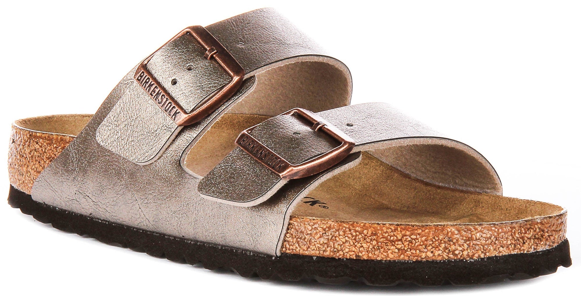 Birkenstock Arizona-sandalen | taupekleurige Birko-Flor voor dames - normale pasvorm