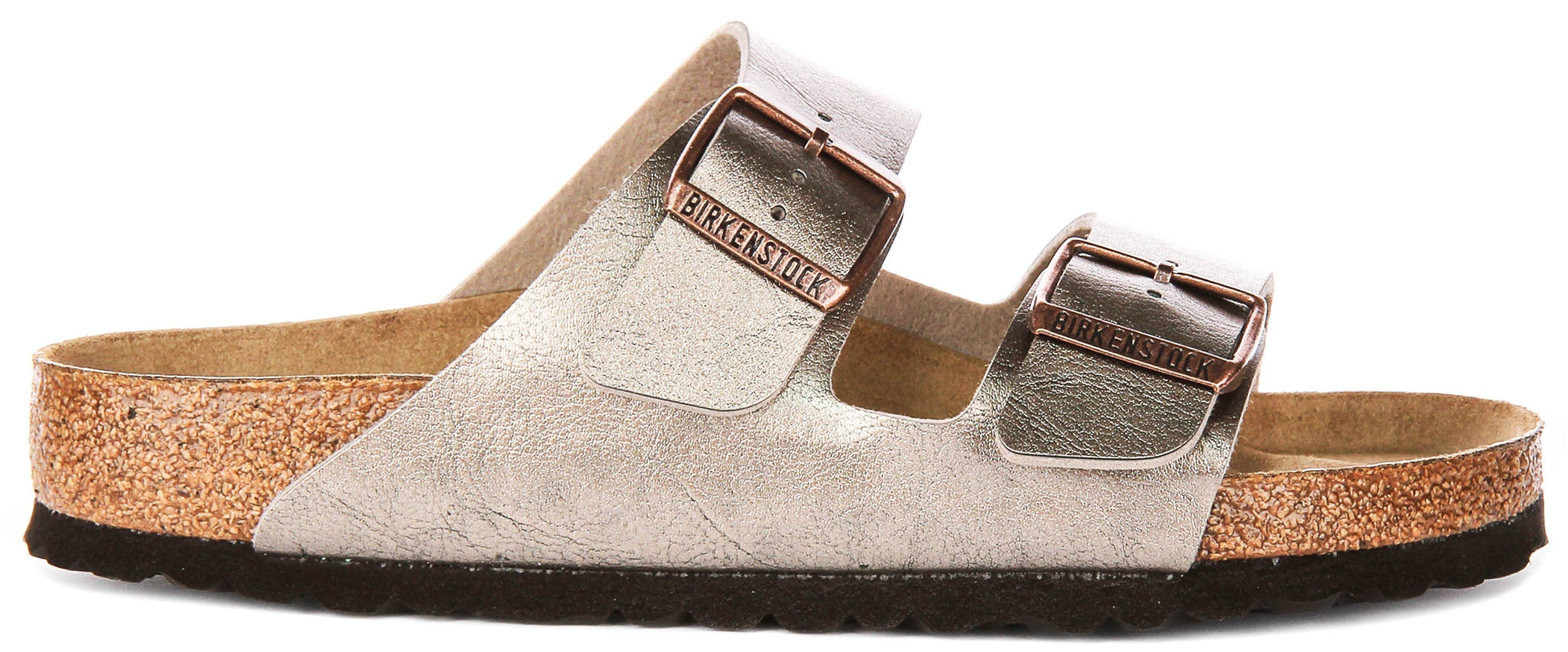 Birkenstock Arizona-sandalen | taupekleurige Birko-Flor voor dames - normale pasvorm