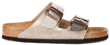 Birkenstock Arizona-sandalen | taupekleurige Birko-Flor voor dames - normale pasvorm