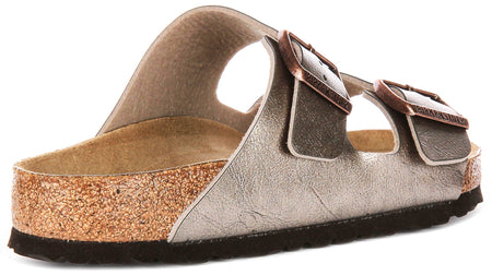 Birkenstock Arizona-sandalen | taupekleurige Birko-Flor voor dames - normale pasvorm