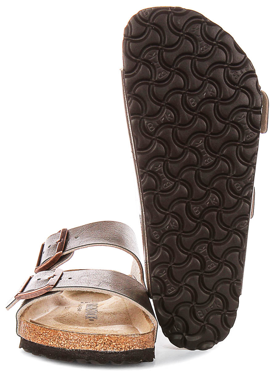 Birkenstock Arizona-sandalen | taupekleurige Birko-Flor voor dames - normale pasvorm