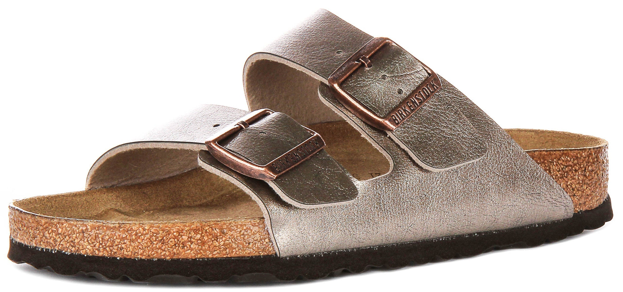 Birkenstock Arizona-sandalen | taupekleurige Birko-Flor voor dames - normale pasvorm