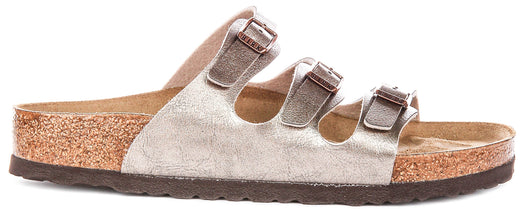 Birkenstock Florida Sandals | Taupe Birko-Flor for Women - Regular Fit