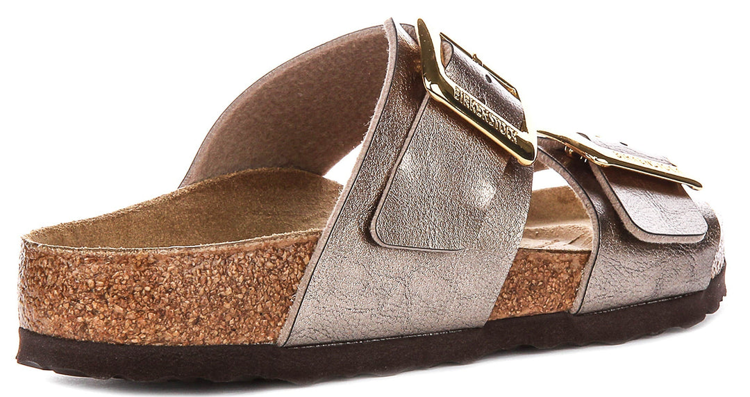 Birkenstock Sydney Cushion Clogs | Taupe suede leather for Women - Regular Fit