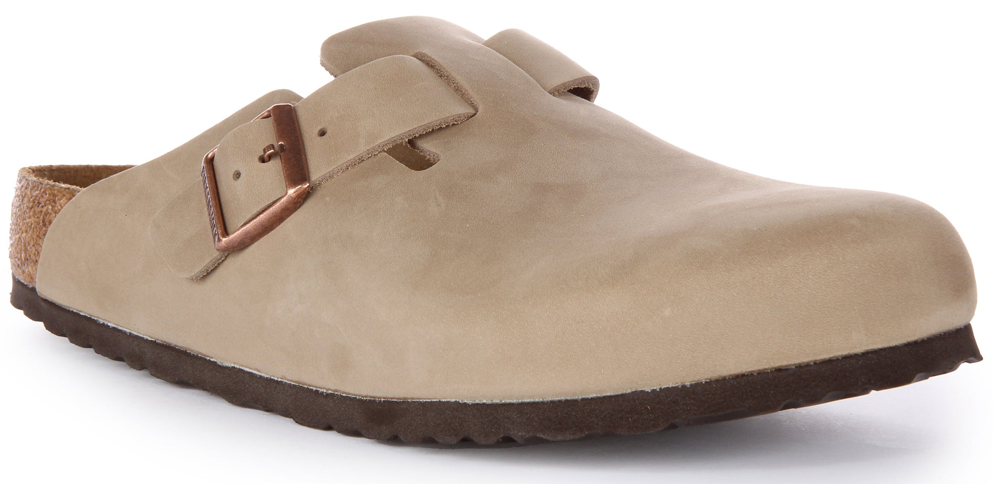Birkenstock Boston-klompen | Tabaksbruin echt leer voor dames