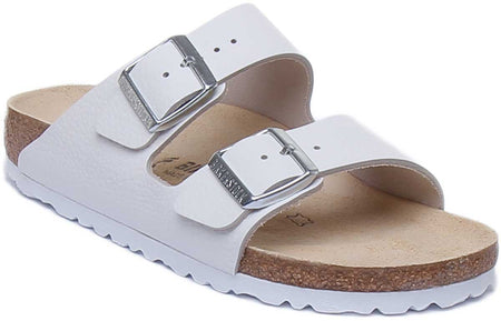 Sandali Birkenstock Arizona | Pelle nabuk bianca da donna