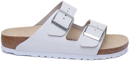 Sandali Birkenstock Arizona | Pelle nabuk bianca da donna