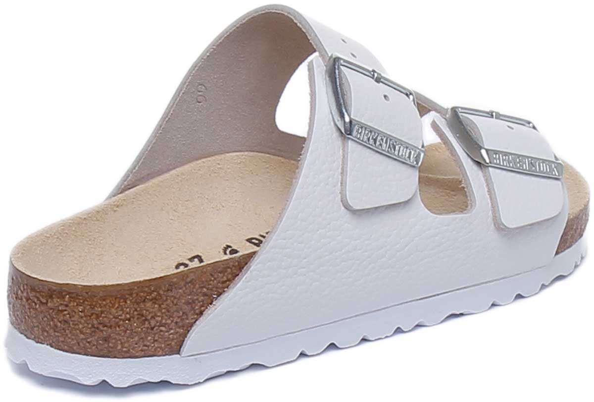 Sandali Birkenstock Arizona | Pelle nabuk bianca da donna