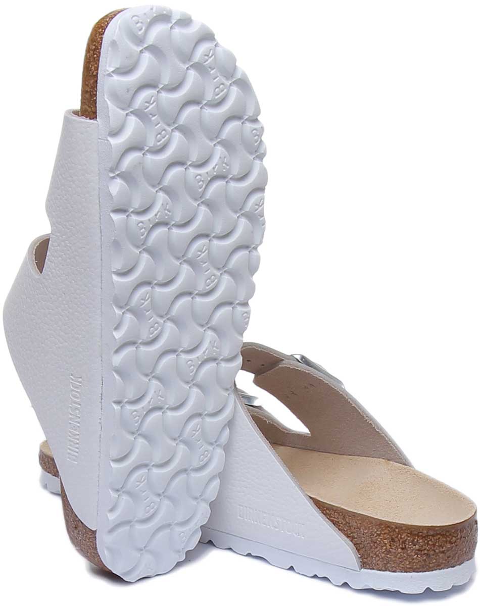 Sandali Birkenstock Arizona | Pelle nabuk bianca da donna