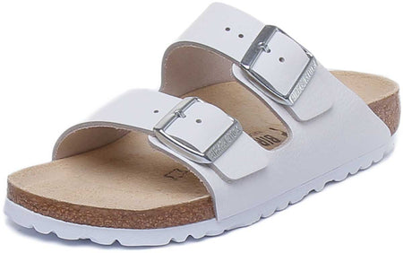Sandali Birkenstock Arizona | Pelle nabuk bianca da donna