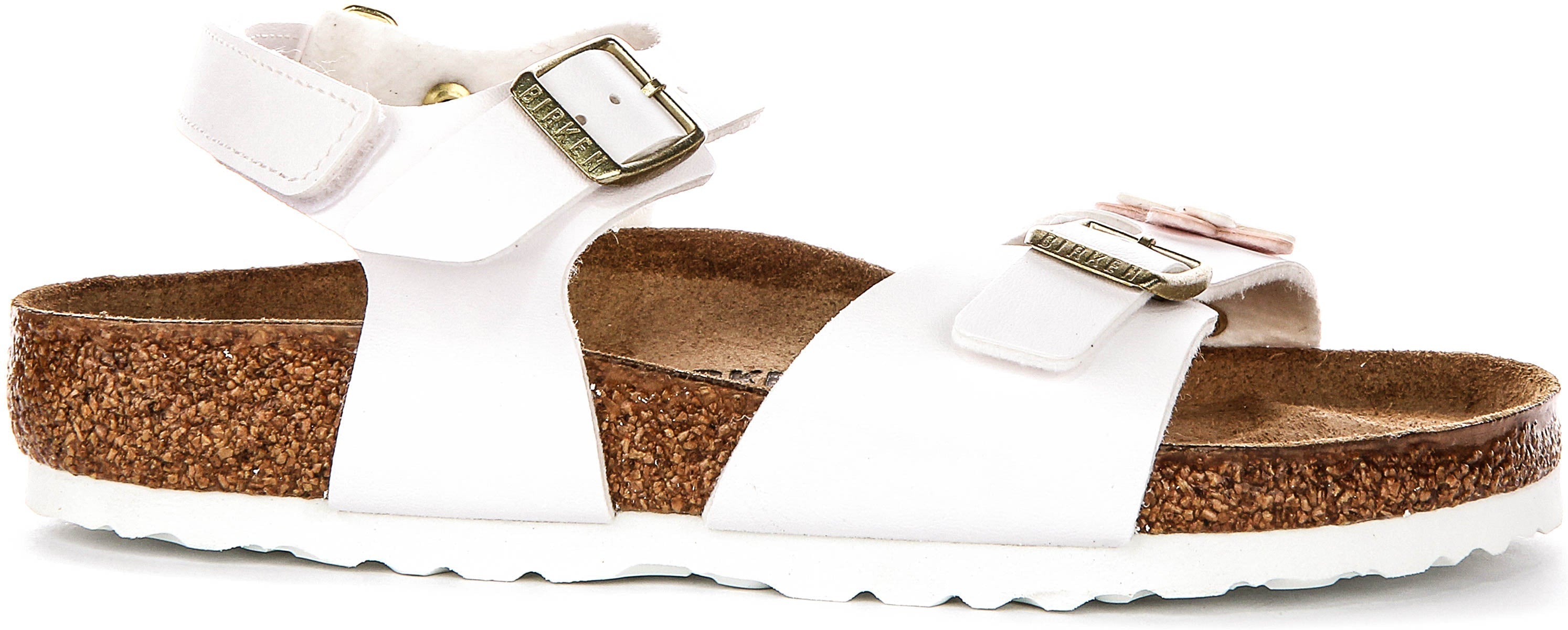 Sandali Birkenstock Rio | materiale della tomaia originale Birkenstock bianco per bambini - calzata regolare