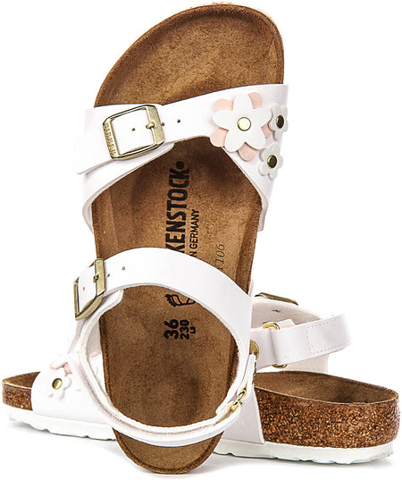 Sandali Birkenstock Rio | materiale della tomaia originale Birkenstock bianco per bambini - calzata regolare