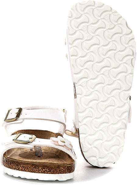 Sandali Birkenstock Rio | materiale della tomaia originale Birkenstock bianco per bambini - calzata regolare
