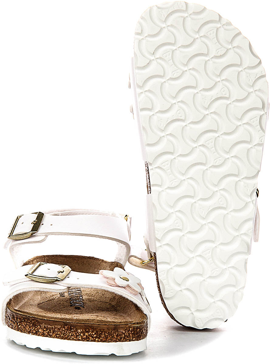 Sandali Birkenstock Rio | materiale della tomaia originale Birkenstock bianco per bambini - calzata regolare