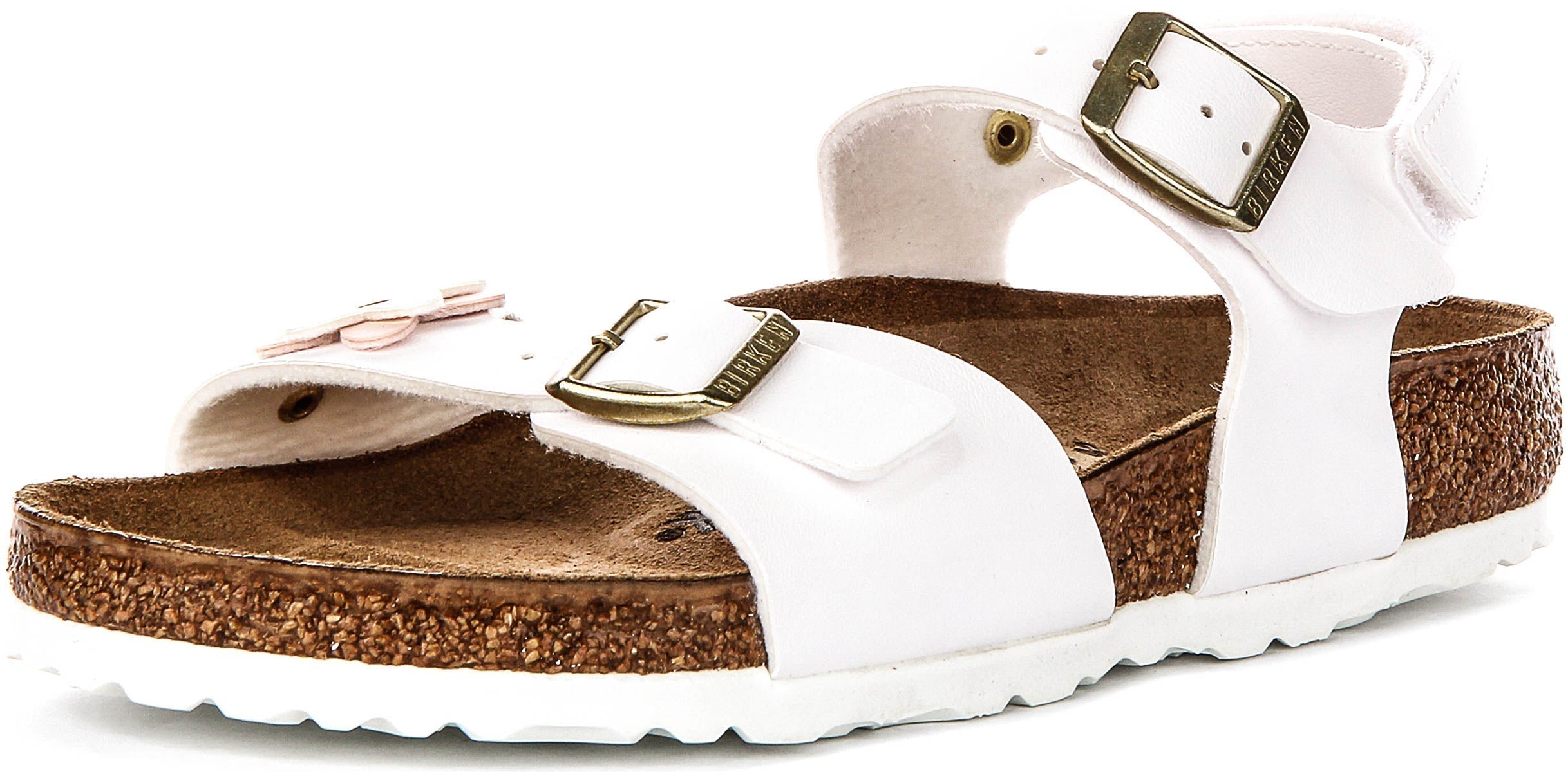 Sandali Birkenstock Rio | materiale della tomaia originale Birkenstock bianco per bambini - calzata regolare