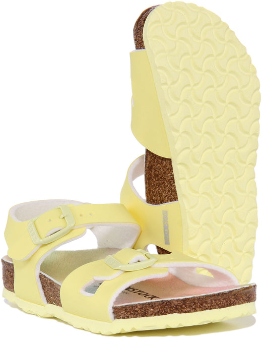 Birkenstock Rio sandalen | roze Birko-Flor - metallic afwerking voor kinderen